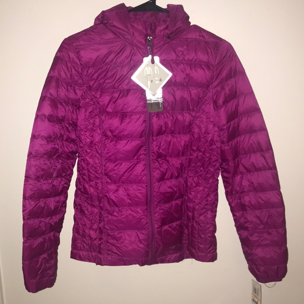 Fuschia down jacket